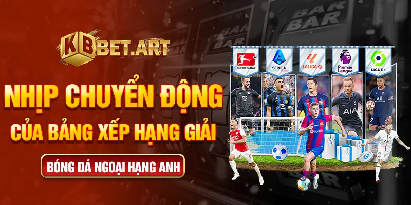 Nhịp chuyển động của bảng xếp hạng giải bóng đá ngoại hạng anh